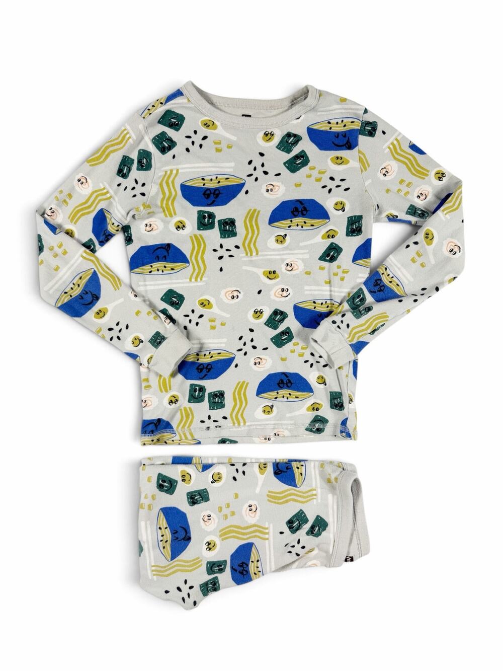 Tea Collection Ramen Sushi Print Pajama Set Gray Size 16